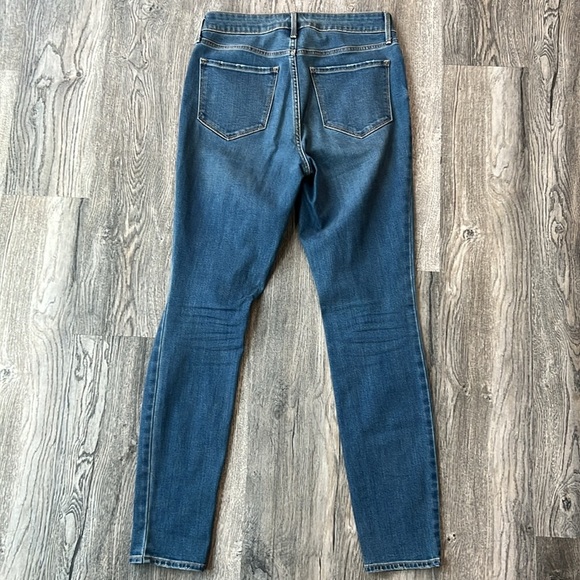 Old Navy Jeans Blue Denim Pop Icon Skinny High Rise Jeans Size 6 Distressed - Picture 8 of 10